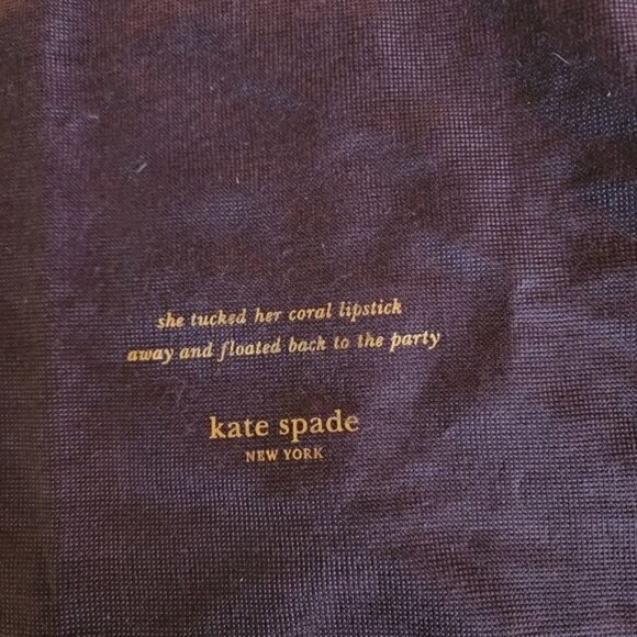 Kate Spade New York Dust Cover Bag Drawstring Cinched Brown Bag - Picture 2 of 6